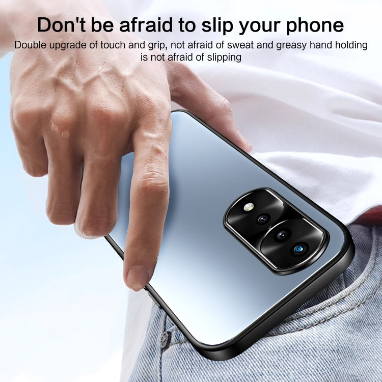 For Honor 70 R-JUST RJ-61 Electroplating Frosted TPU + PC Phone Case(Silver)