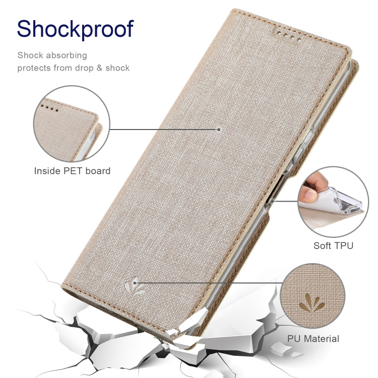 For OPPO A79 5G ViLi DMX Series Shockproof TPU + PU Leather Magnetic Attraction Horizontal Flip Case(Gold)