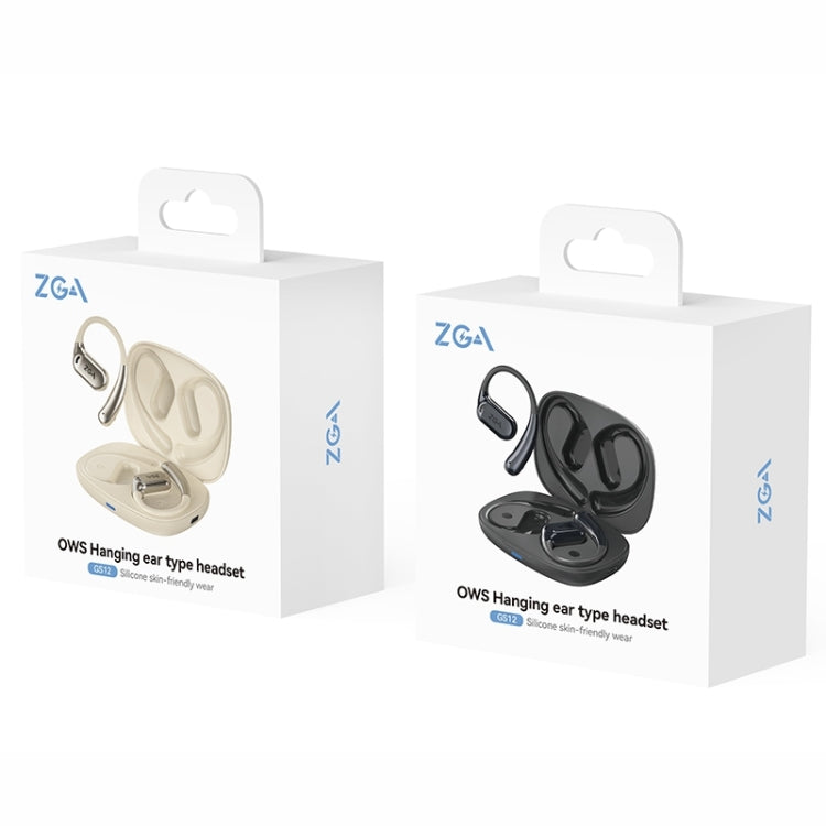 ZGA GS12 Ear-mounted Wireless Bluetooth Earphone(White)