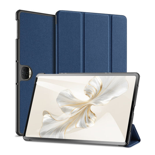 Pour la coque de tablette en cuir magnétique à texture tissu DUX DUCIS Domo Series (bleue) pour Honor Pad 9