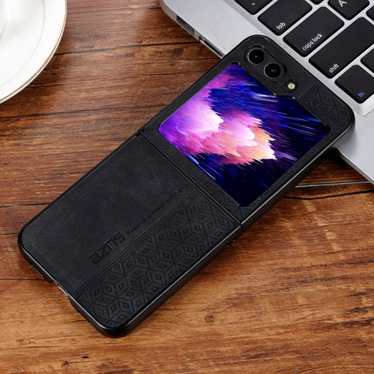 For Samsung Galaxy Z Flip6 / 7 FE AZNS 3D Embossed Skin Feel Phone Case(Black)