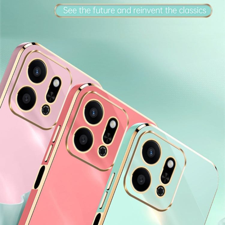 For Honor Play9T 5G XINLI Straight 6D Plating Gold Edge TPU Phone Case(Black)