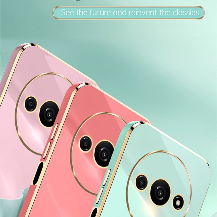 For Xiaomi Redmi A3 XINLI Straight Edge 6D Electroplate TPU Phone Case(White)
