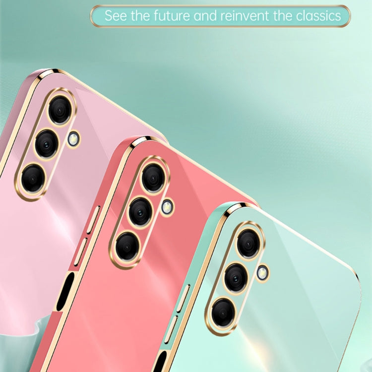 For Samsung Galaxy F15 5G XINLI Straight Edge 6D Electroplate TPU Phone Case(Celestial Blue)