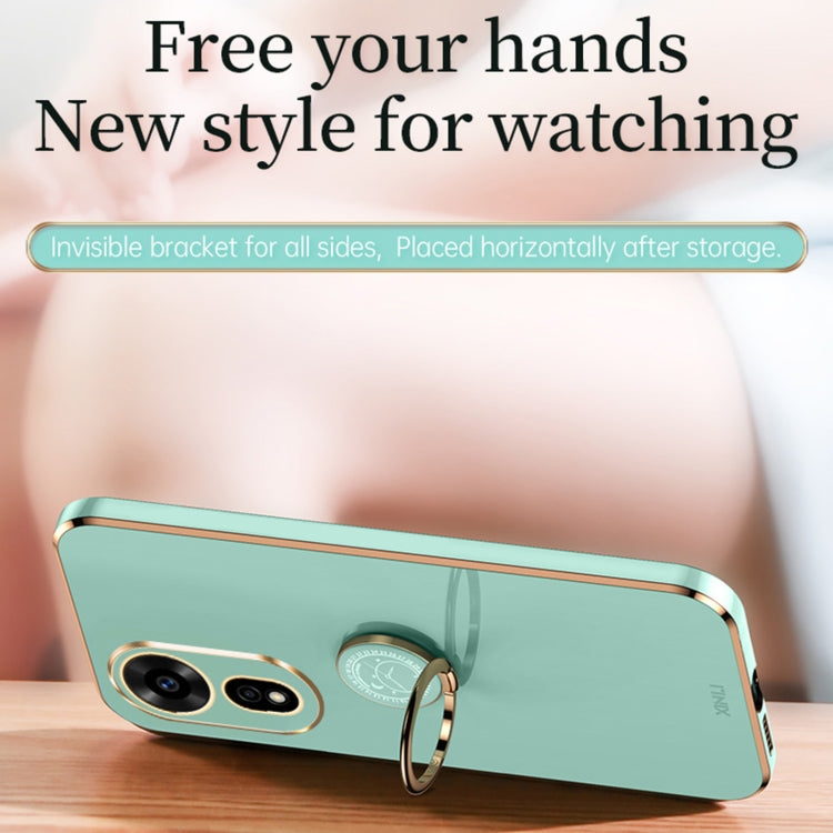 For Huawei Nova 12 SE XINLI Straight 6D Plating Gold Edge TPU Shockproof Case with Ring Holder(Black)