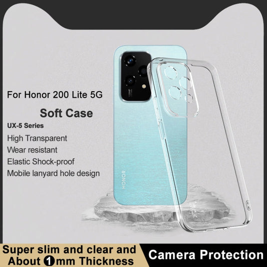 For Honor 200 Lite Global imak UX-5 Series Transparent Shockproof TPU Protective Case(Transparent)