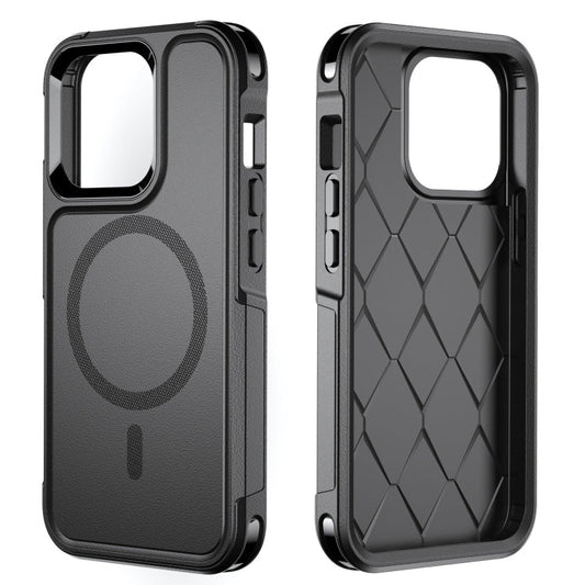 Pour iPhone 13 Pro Max Étui de Téléphone RedPepper Armor Magsafe Hybride PC TPU (Noir)