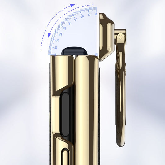 Pour Huawei Pocket 2 GKK Étui de téléphone en cuir uni électrolytique à arbre magnétique avec anneau (Champagne Gold)