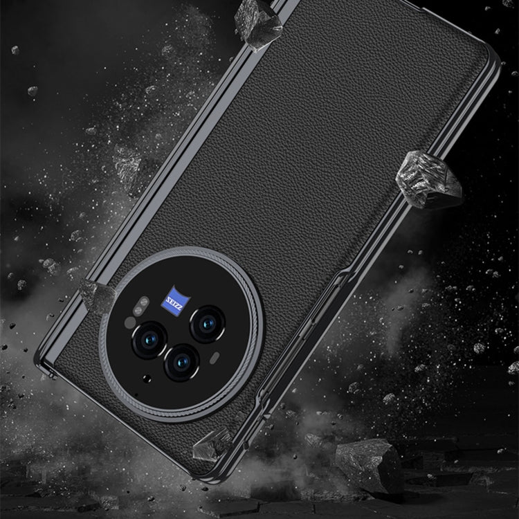 For vivo X Fold3 Pro GKK Integrated Magnetic Fold Hinge Leather Shockproof Phone Case(Silver)