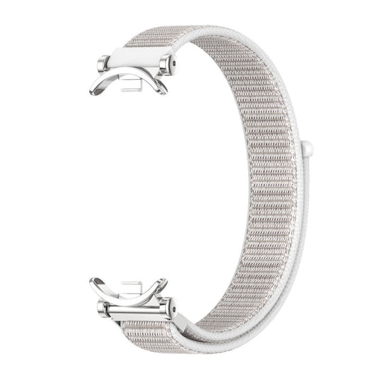 For Xiaomi Smart Band 10 / 9 / 8 Mijobs GT4 Breathable Nylon Loop Watch Band(Seashell Silver)