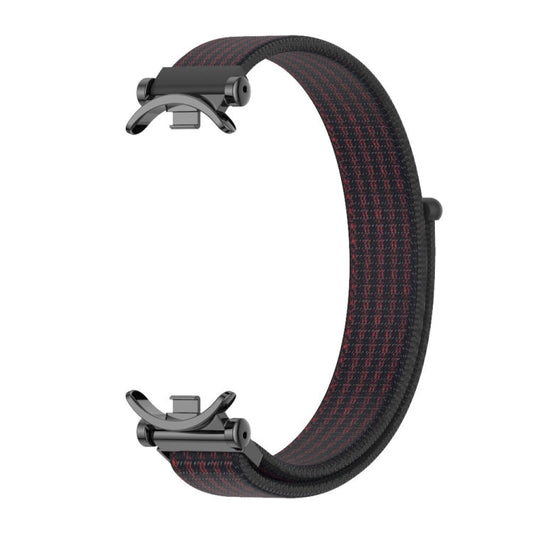 Pour Xiaomi Smart Band 10 / 9 / 8 Mijobs GT4 Bracelet de montre en nylon respirant (noir rouge)