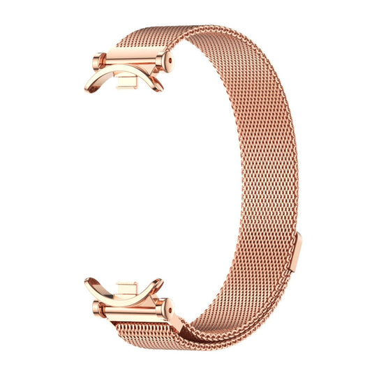 For Xiaomi Smart Band 10 / 9 / 8 Mijobs GT4 Milan Magnetic Metal Watch Band(Rose Gold)