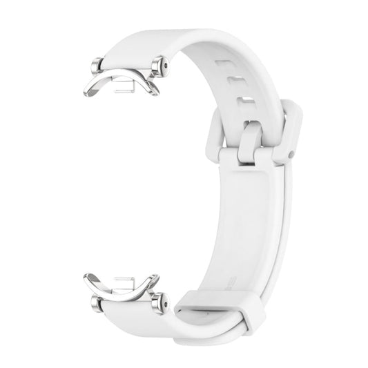For Xiaomi Smart Band 10 / 9 / 8 Mijobs GT4 Silicone Breathable Watch Band(White Silver)