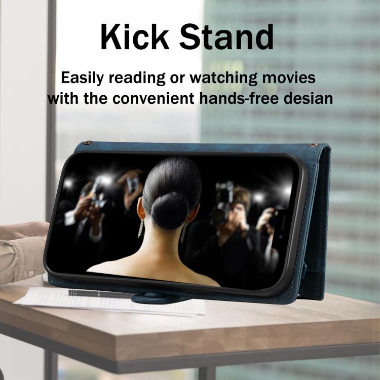 For Motorola Edge 60 ESEBLE Retro Frosted RFID Leather Phone Case(Dark Green)