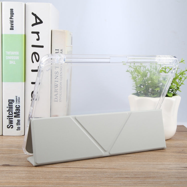 For iPad Air 13 2026 / 2025 / 2024 / Pro 12.9 GEBEI Deformation Leather Tablet Case(Grey)