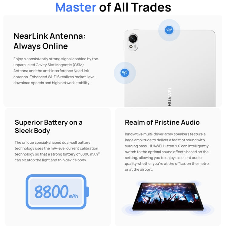 HUAWEI MatePad 11.5S PaperMatte Edition WIFI, 8GB+256GB, HarmonyOS 4.2 Hisilicon Kirin 9000WL, Not Support Google Play(Blue)