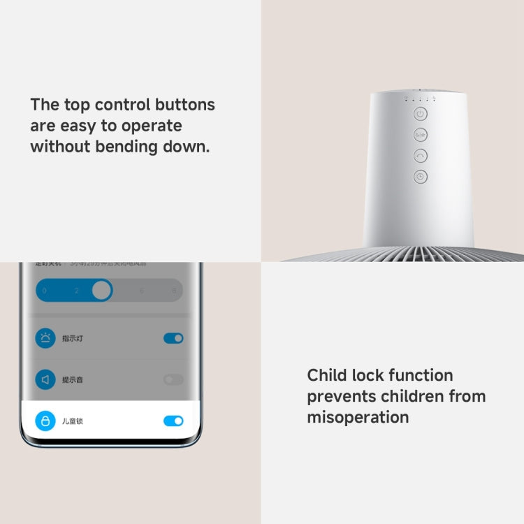 Ventilateur sur pied intelligent Xiaomi Mijia, prise US (blanc)
