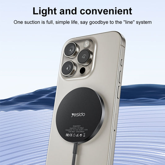 Yesido DS21 Chargeur sans fil magnétique détachable 15 W (noir)