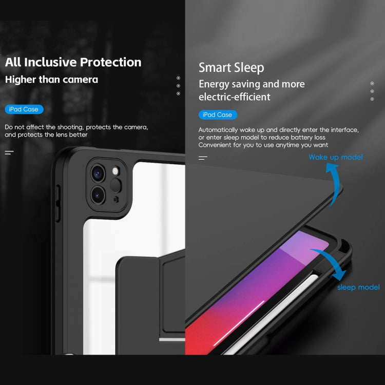 For iPad Pro 11 2025 / 2024 Mutural Jianshang Series Smart Leather Tablet Case(Dark Blue)