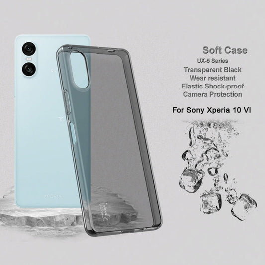For Sony Xperia 10 VI IMAK UX-5 Series TPU Phone Case(Transparent Black)