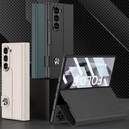 For Samsung Galaxy Z Fold6 GKK Integrated Flip Leather Phone Case(Silver)