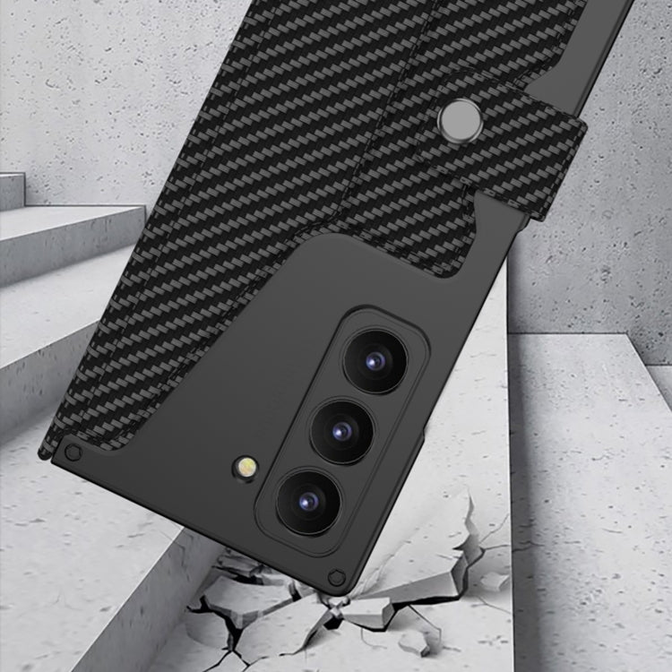 For Samsung Galaxy Z Fold6 GKK Integrated Armor Flip Leather Case with Pen Slot, Stylus Not Included(Litchi Texture)