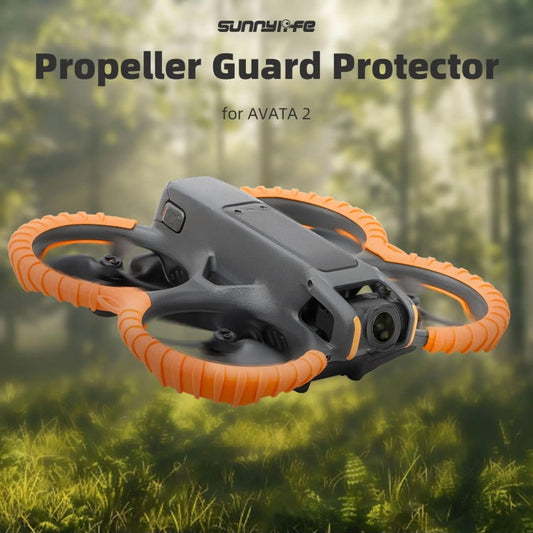 Pour DJI Avata 2 Sunnylife Drone Anti-Collision Protecteur Couverture Hélice Anneau Rayures (Rouge)