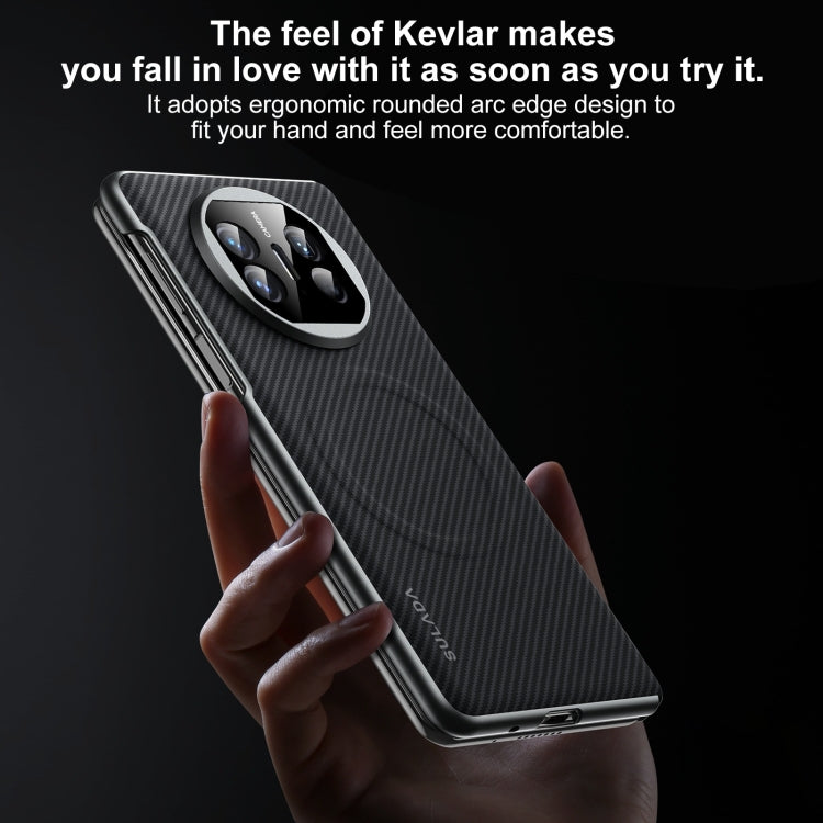 For Huawei Mate X3 SULADA 600D Kevlar Texture PC Shockproof Phone Case(Brown)