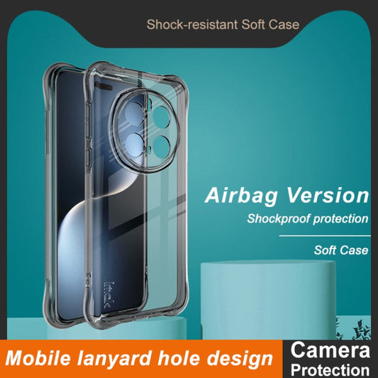 Pour Honor Magic7 Pro 5G Coque de téléphone antichoc imak Airbag TPU (Noir transparent)