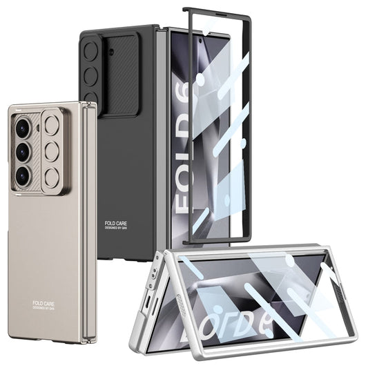 For Samsung Galaxy Z Fold6 GKK Integrated Ultra-thin Sliding Window Phone Case(Silver)