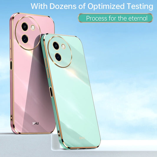 For vivo Y200i XINLI Straight Edge 6D Electroplate TPU Phone Case(Cherry Purple)