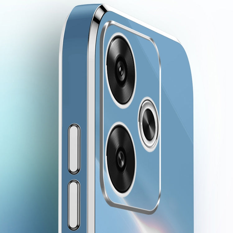 For Xiaomi Redmi Turbo 3 XINLI Straight Edge 6D Electroplate TPU Phone Case(White)