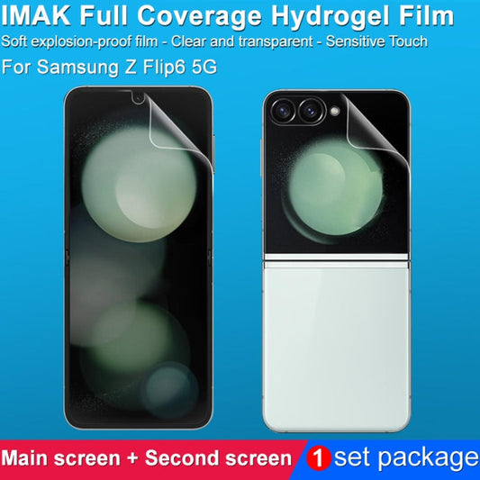For Samsung Galaxy Z Flip6 1 Sets imak Curved Full Screen Hydrogel Film (Outer Screen + Inner Screen)