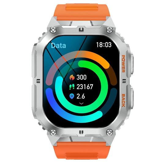 LEMFO K61 Pro 1.96 inch BT5.0 Sport Smart Watch, Support Bluetooth Call / Sleep / Blood Oxygen / Heart Rate / Blood Pressure Health Monitor(Orange)