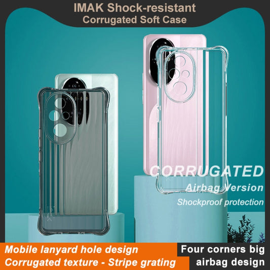 For Honor 200 Pro IMAK Corrugated Texture Airbag TPU Phone Case(Transparent)