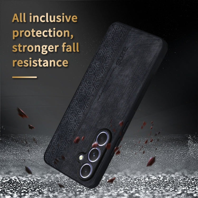 For Samsung Galaxy S25 5G AZNS 3D Embossed Skin Feel Phone Case(Dark Green)