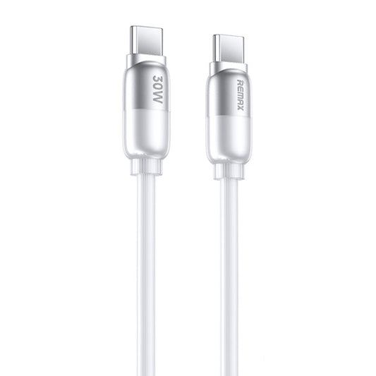 REMAX RC-C037 Capsule 1.2m 30W Type-C to Type-C PVC Fast Charging Cable(White)