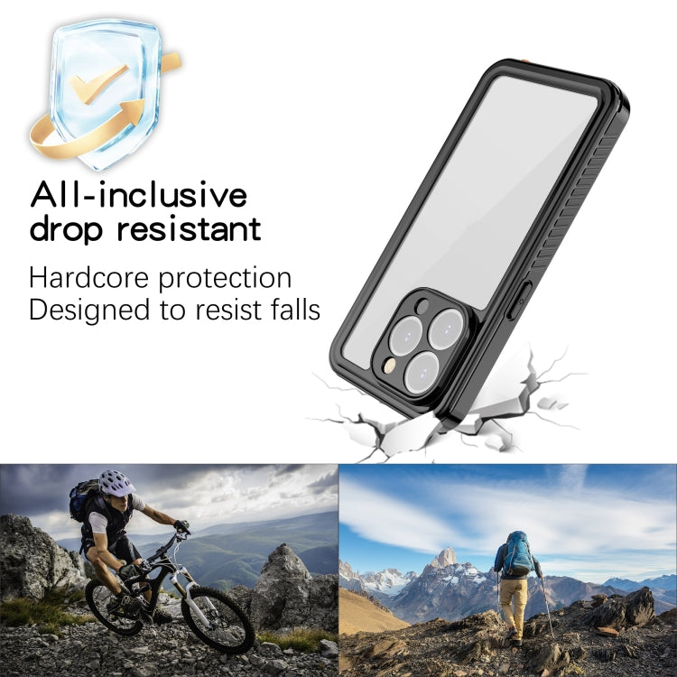 For iPhone 15 Pro RedPepper Shockproof IP68 Waterproof PC + TPU Protective Case(Black)