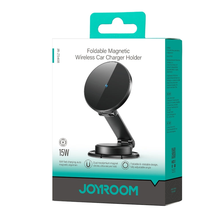JOYROOM JR-ZS408 Metal Car Magnetic Wireless Charger Holder(Black)
