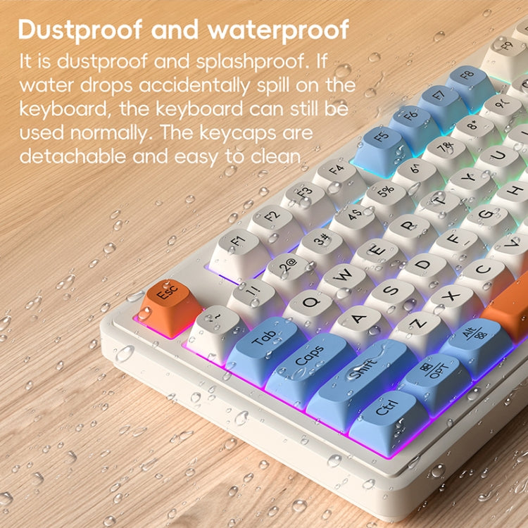 LANGTU L98 Wired RGB Gaming Keyboard(Cream White)
