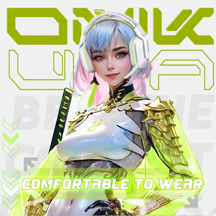 ONIKUMA X13 RGB Colorful Lighting Wired Gaming Headset with Microphone, Length:2.2m(White)