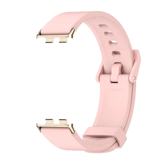 For Honor Band 10 / 9 MIJOBS Solid Color Silicone Watch Band(Pink Light Gold)