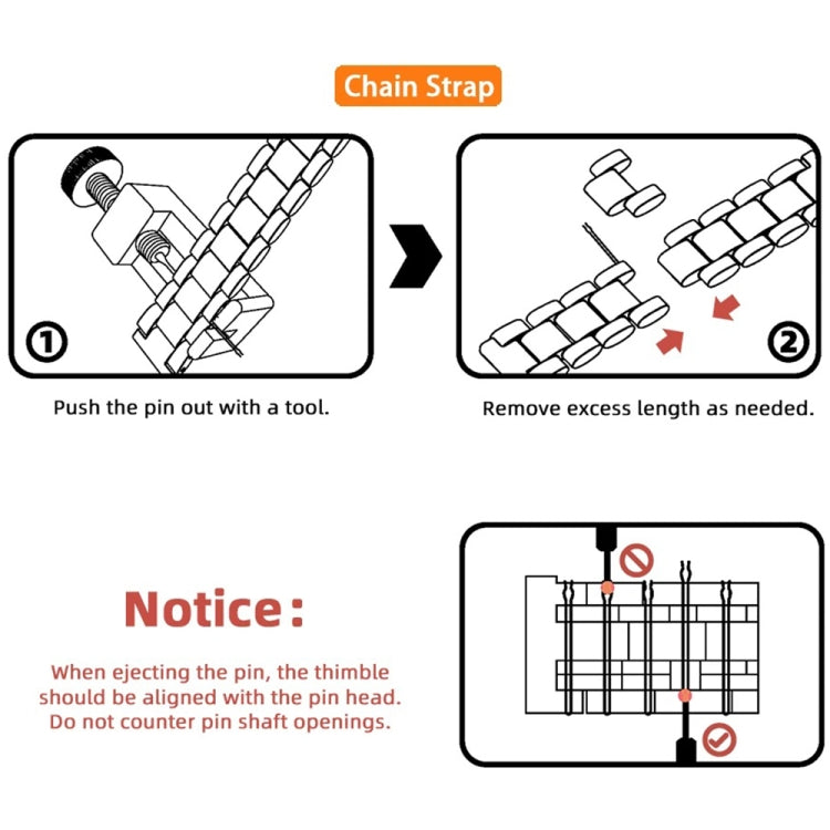 For Honor Band 10 / 9 MIJOBS Three-Beads Stainless Steel Watch Band(Black)