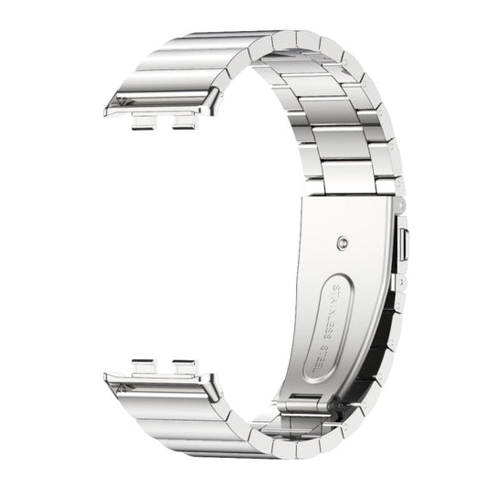 For Honor Band 10 / 9 MIJOBS Bamboo Stainless Steel Watch Band(Silver)