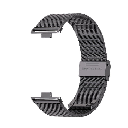 For Huawei Watch Fit3 MIJOBS Milan Buckle Stainless Steel Watch Band(Black)