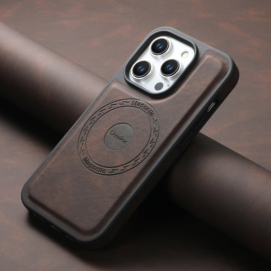 Coque de téléphone MagSafe Denior A13 Sensation peau pour iPhone 13 Pro (Marron)
