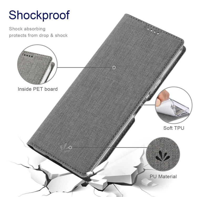 For Sharp Aquos Wish4 ViLi DMX Series TPU + PU Leather Magnetic Phone Case(Grey)
