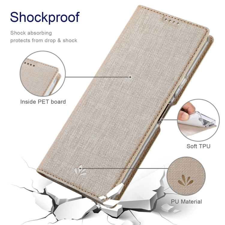 For Sharp Aquos Wish4 ViLi DMX Series TPU + PU Leather Magnetic Phone Case(Gold)