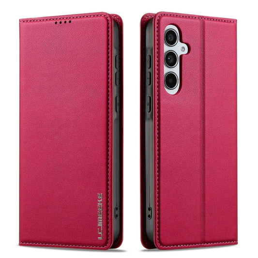 For Samsung Galaxy A16 5G LC.IMEEKE L1 Series Frosted Fine Texture PU Phone Case(Red)