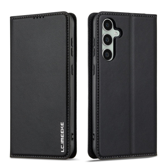 For Samsung Galaxy S23+ 5G LC.IMEEKE L1 Series Frosted Fine Texture PU Phone Case(Black)